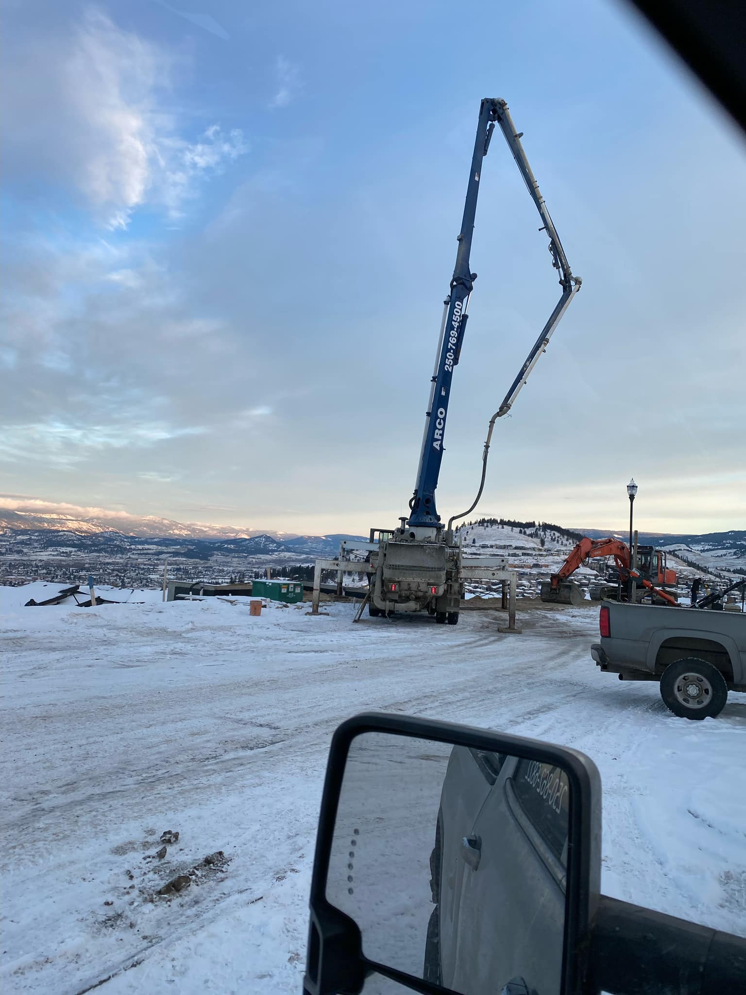 Arco Concrete Service | Arco pumping concrete continues in winter